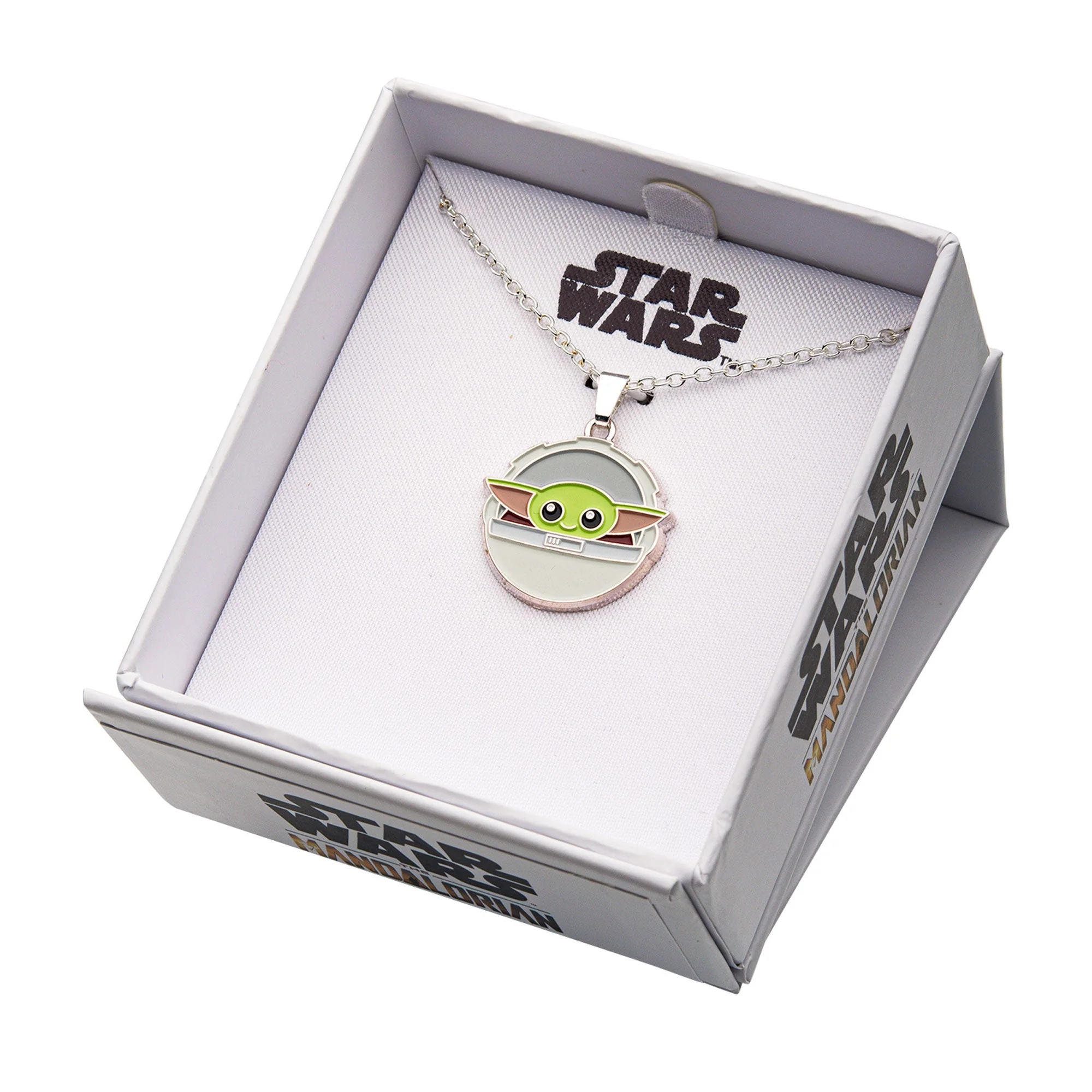 Star Wars: The Mandalorian Grogu (AKA: Baby Yoda/ The Child) Silver Plated Pendant Necklace - Image 2