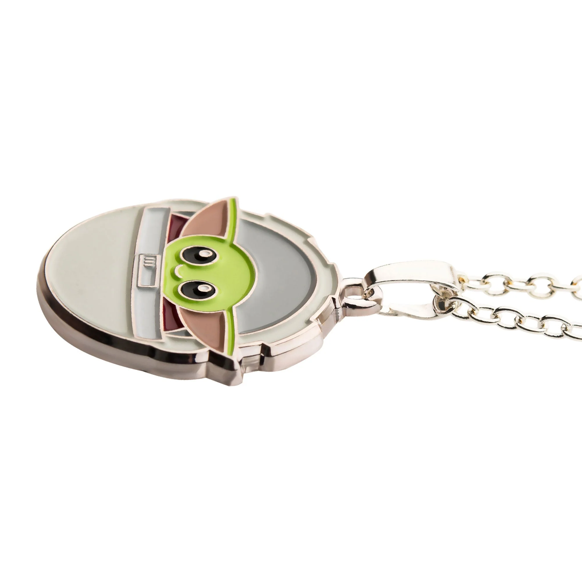 Star Wars: The Mandalorian Grogu (AKA: Baby Yoda/ The Child) Silver Plated Pendant Necklace - Image 4