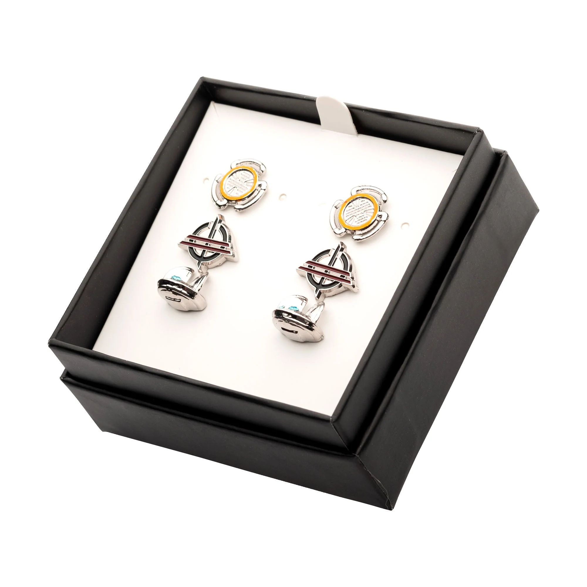 Star Wars Base Metal Obi-Wan 3 Pairs Stud Earrings with Stainless Steel Post Set - Image 2