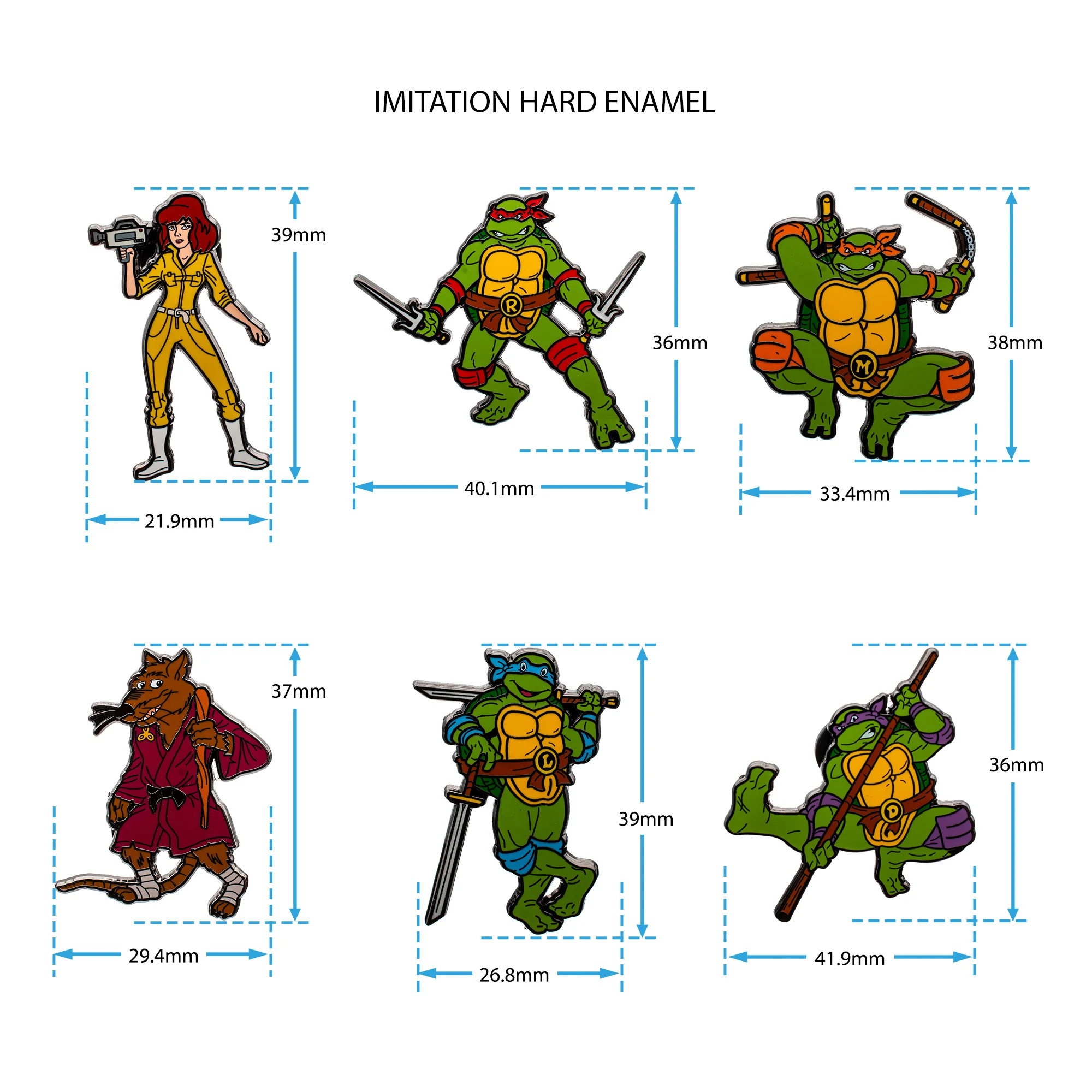 Teenage Mutant Ninja Turtles Enamel Pin Set - Image 4