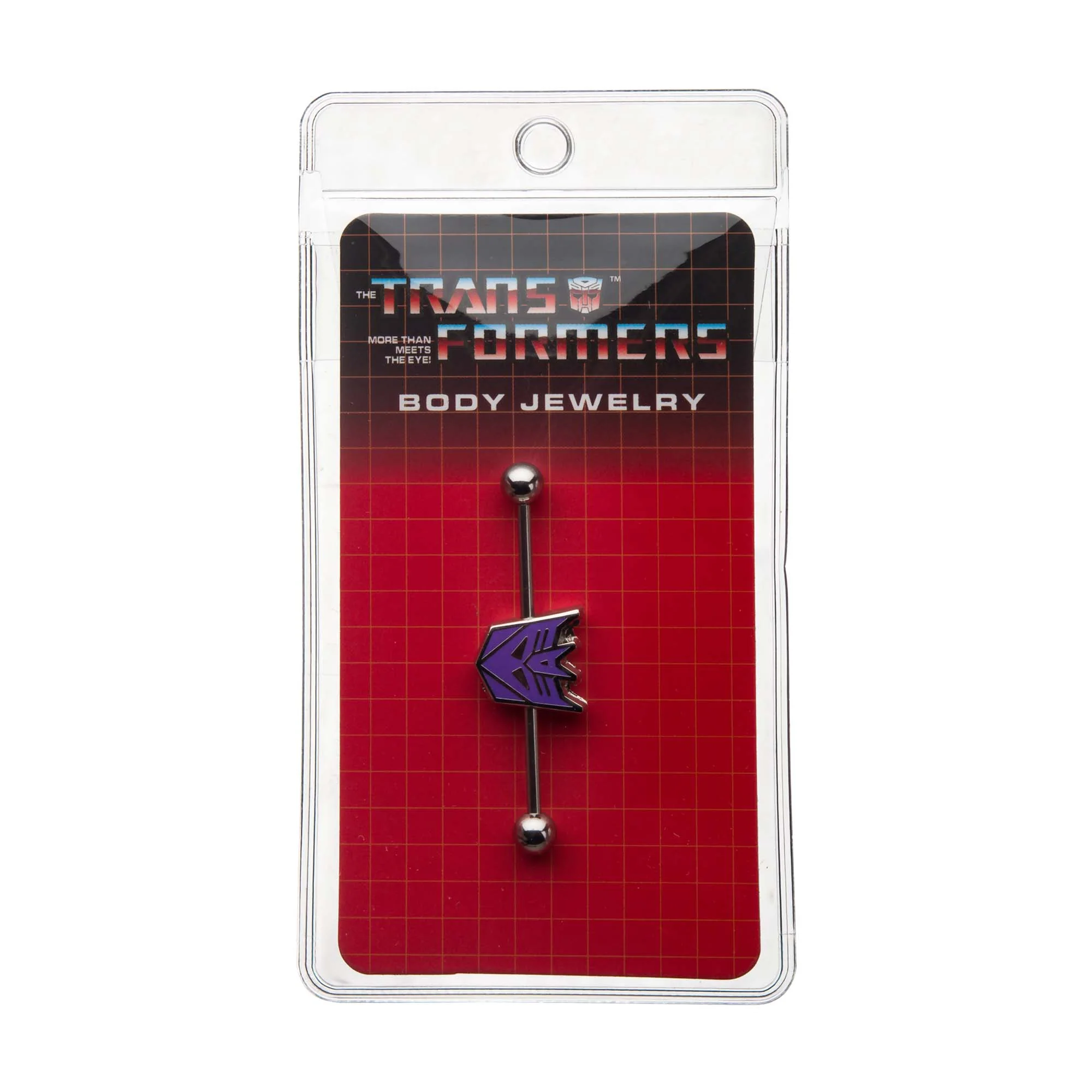 14g Transformers Steel Decepticon Industrial Barbell - Image 2