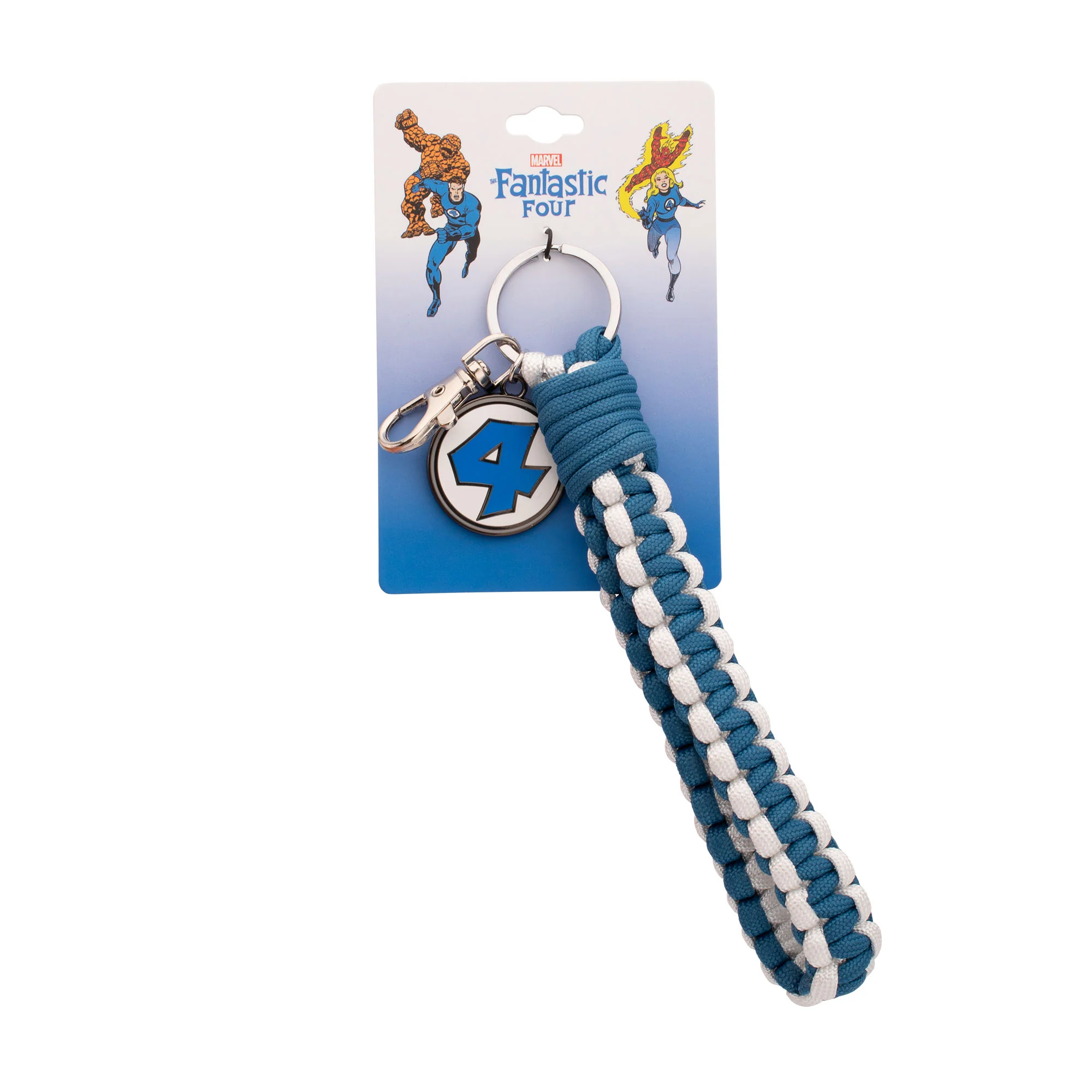 Marvel The Fantastic Four Classic Two Color Paracord Keychain – Navy & White Collectible - Image 2