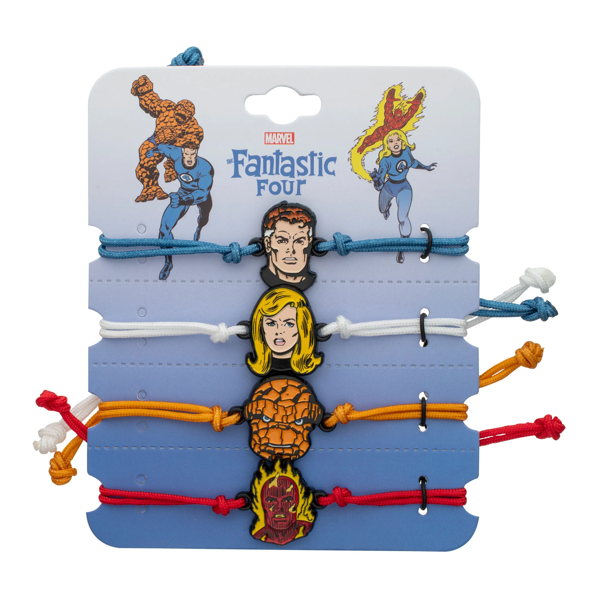 Marvel The Fantastic Four Classic Enamel Charm Cord Bracelet Set (4pcs) - Image 3