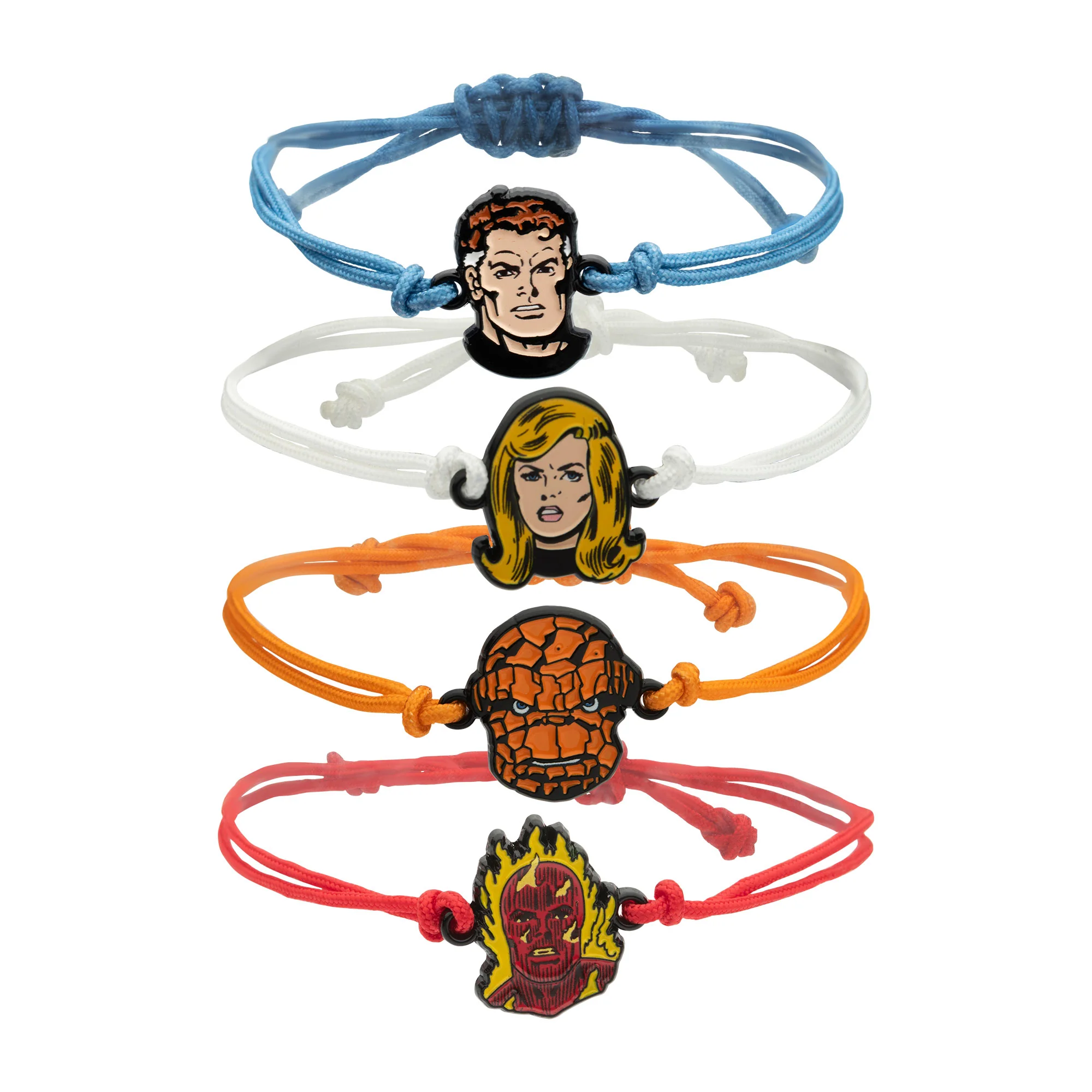 Marvel The Fantastic Four Classic Enamel Charm Cord Bracelet Set (4pcs) - Image 4