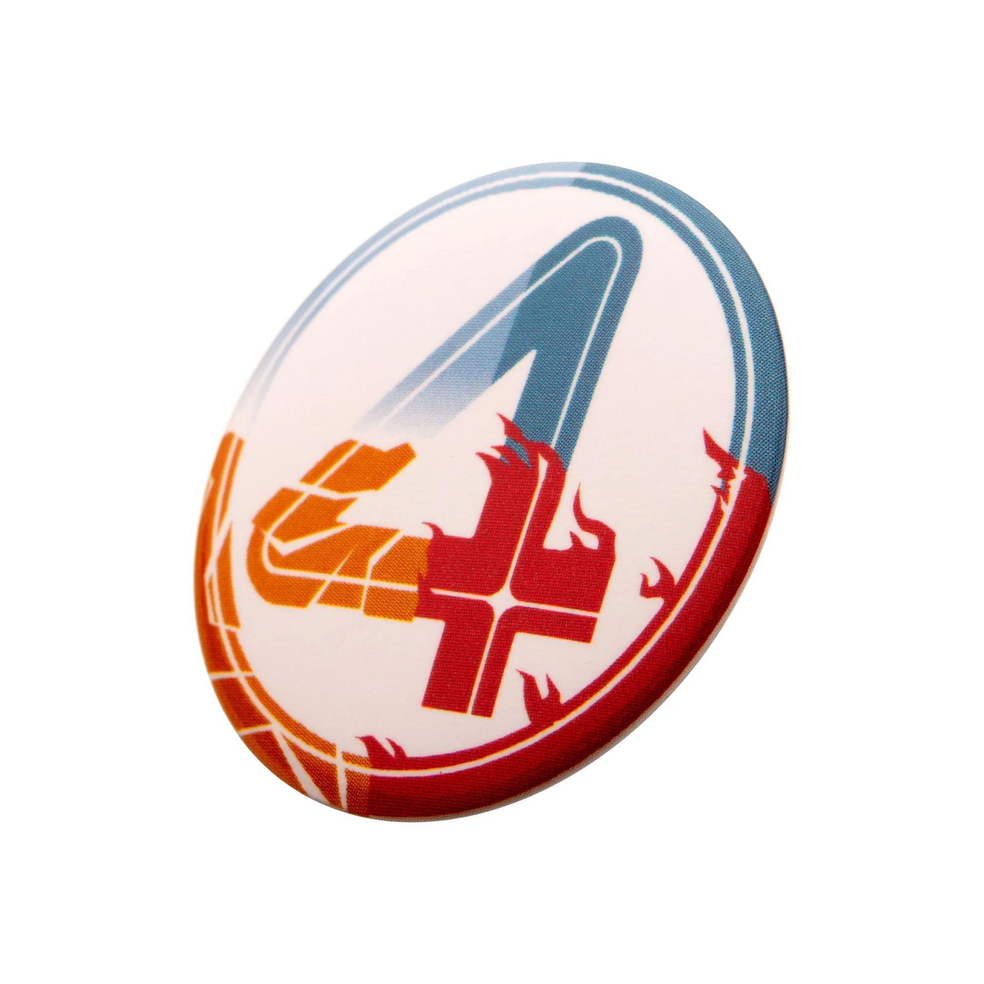 Marvel The Fantastic Four: First Steps Movie Four Logo Button Pin - Image 3