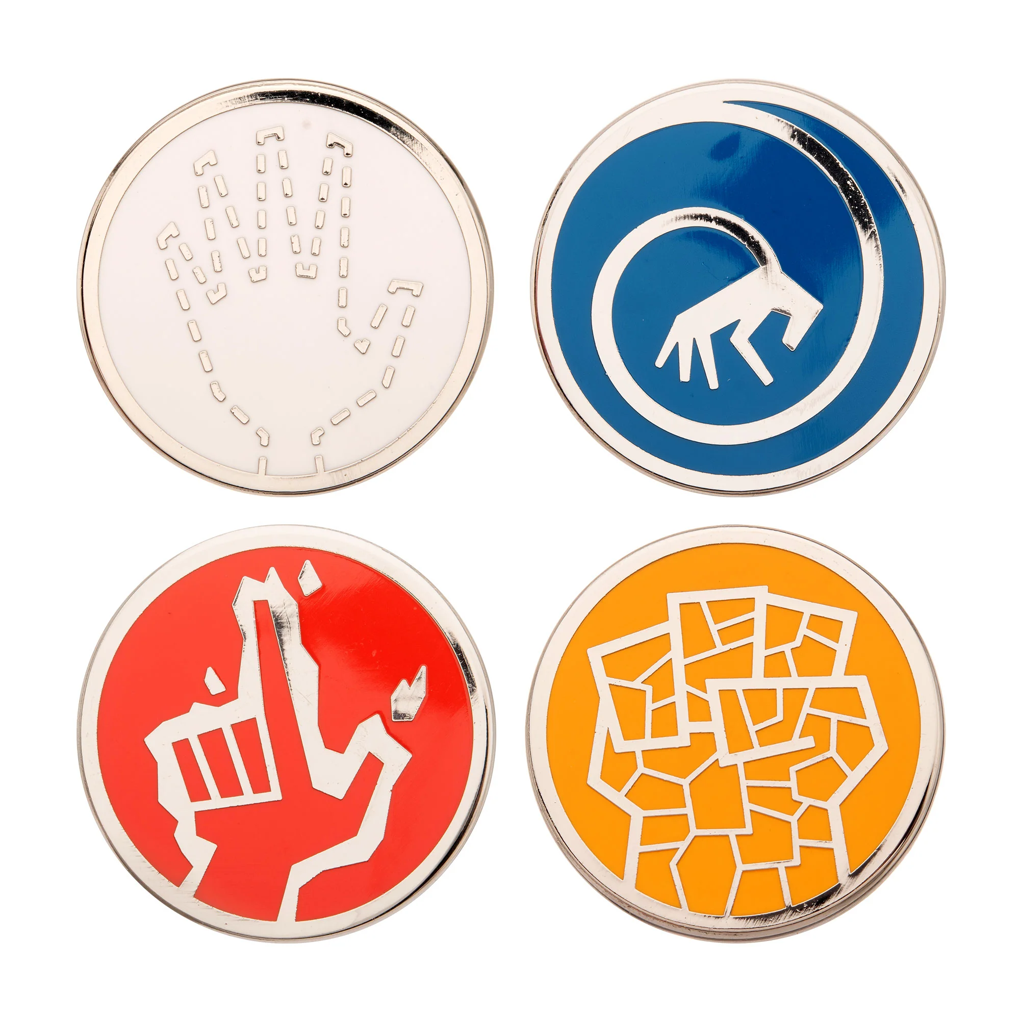 Marvel The Fantastic Four: Movie Symbols Enamel Pin Set – 4-Piece Collectible Team Pins