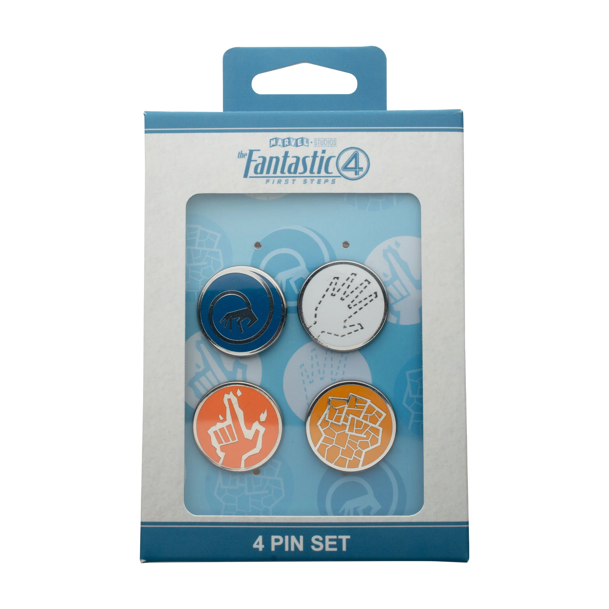 Marvel The Fantastic Four: Movie Symbols Enamel Pin Set – 4-Piece Collectible Team Pins - Image 3