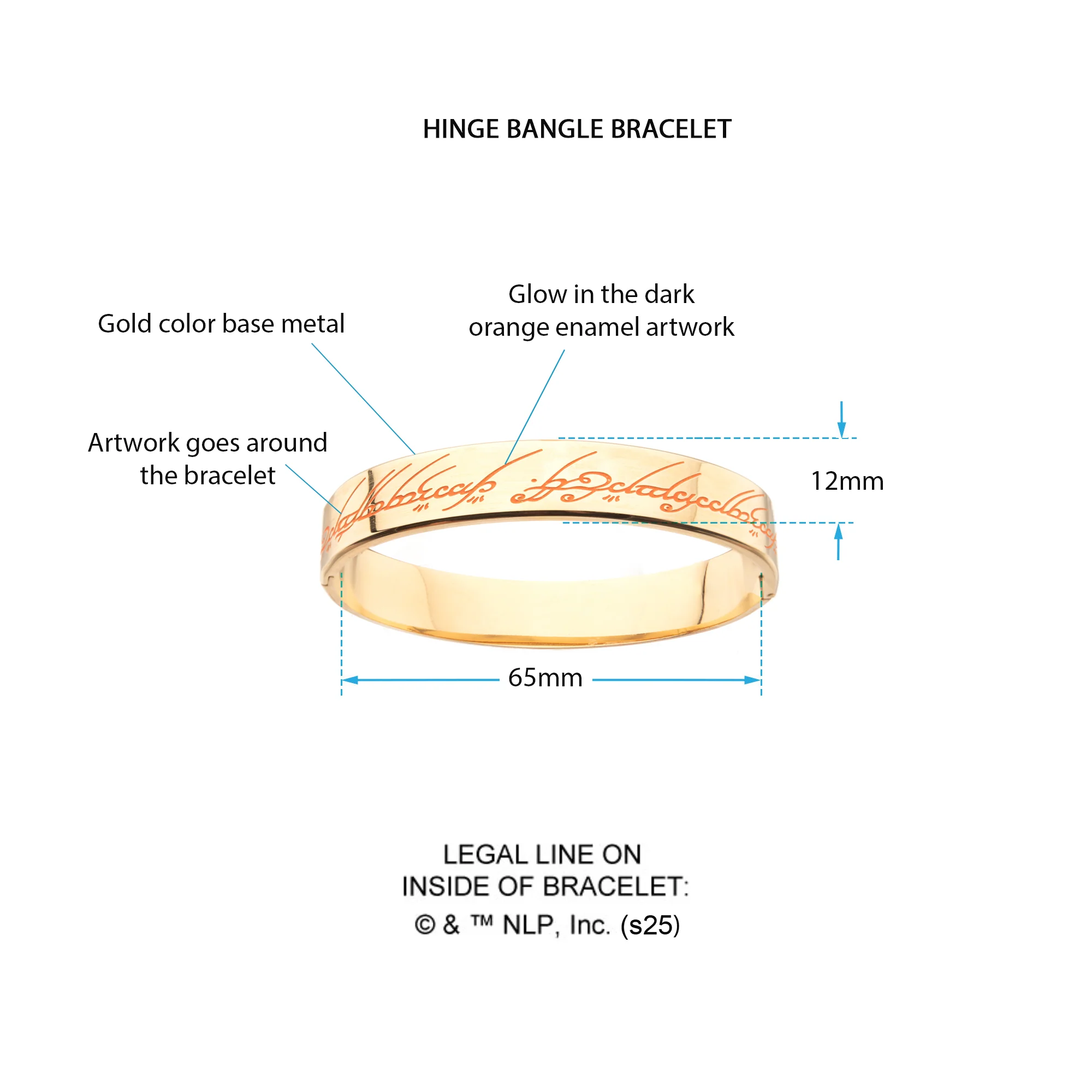 The Lord of the Rings One Ring to Rule Glow Bracelet - Image 3