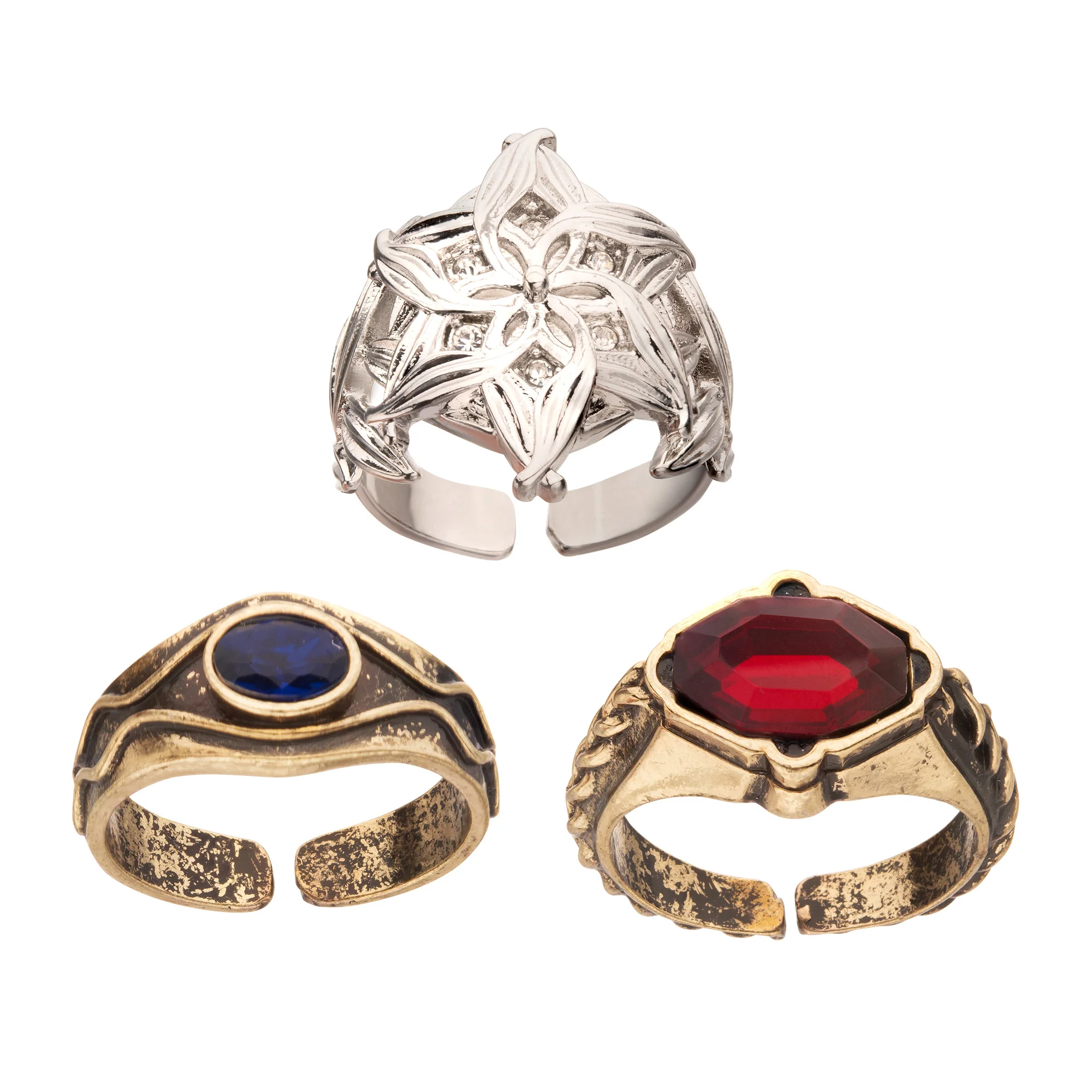 The Lord of the Rings Three Elven Adjustable Ring Set - Image 4