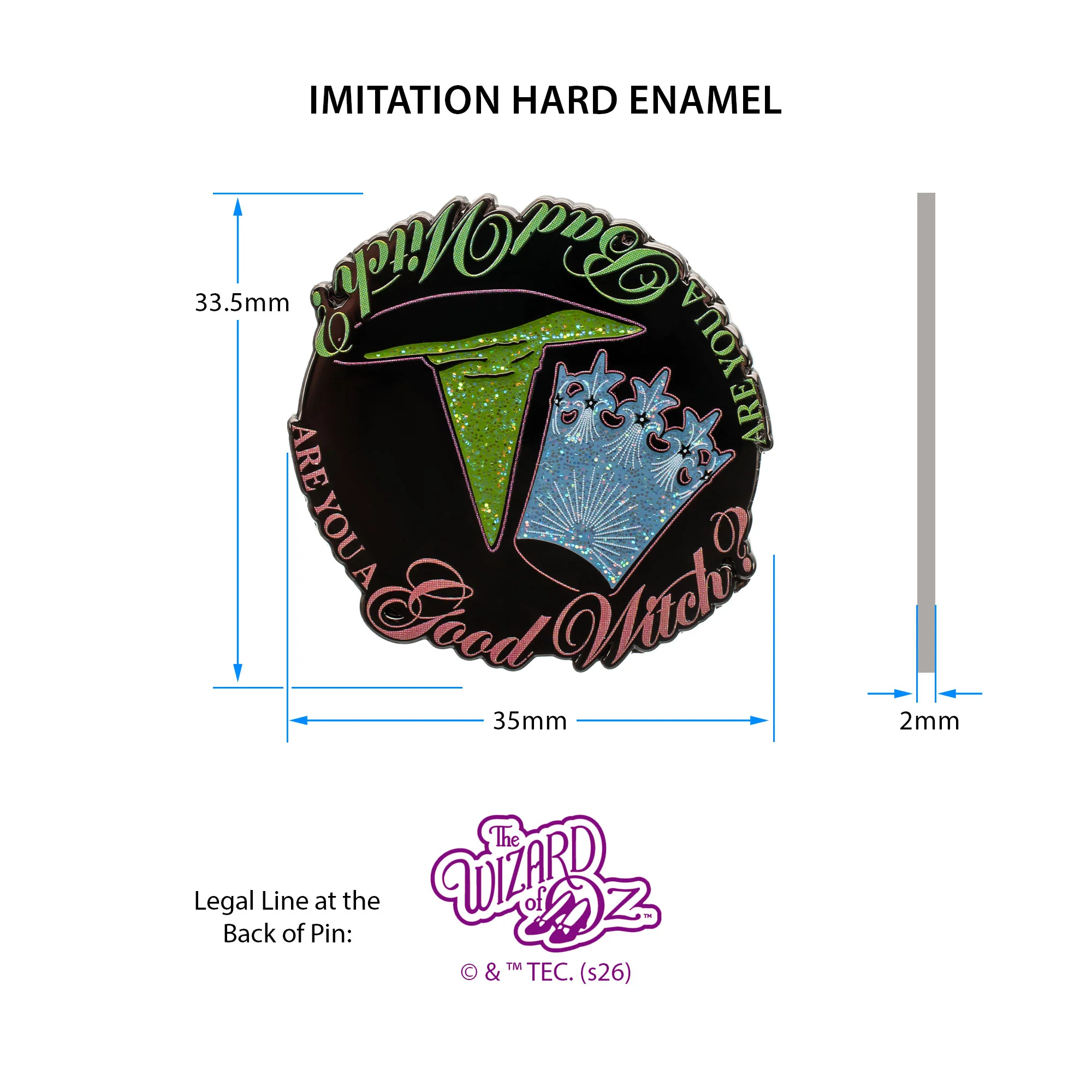 The Wizard of Oz Good & Bad Witch Pin - Image 6