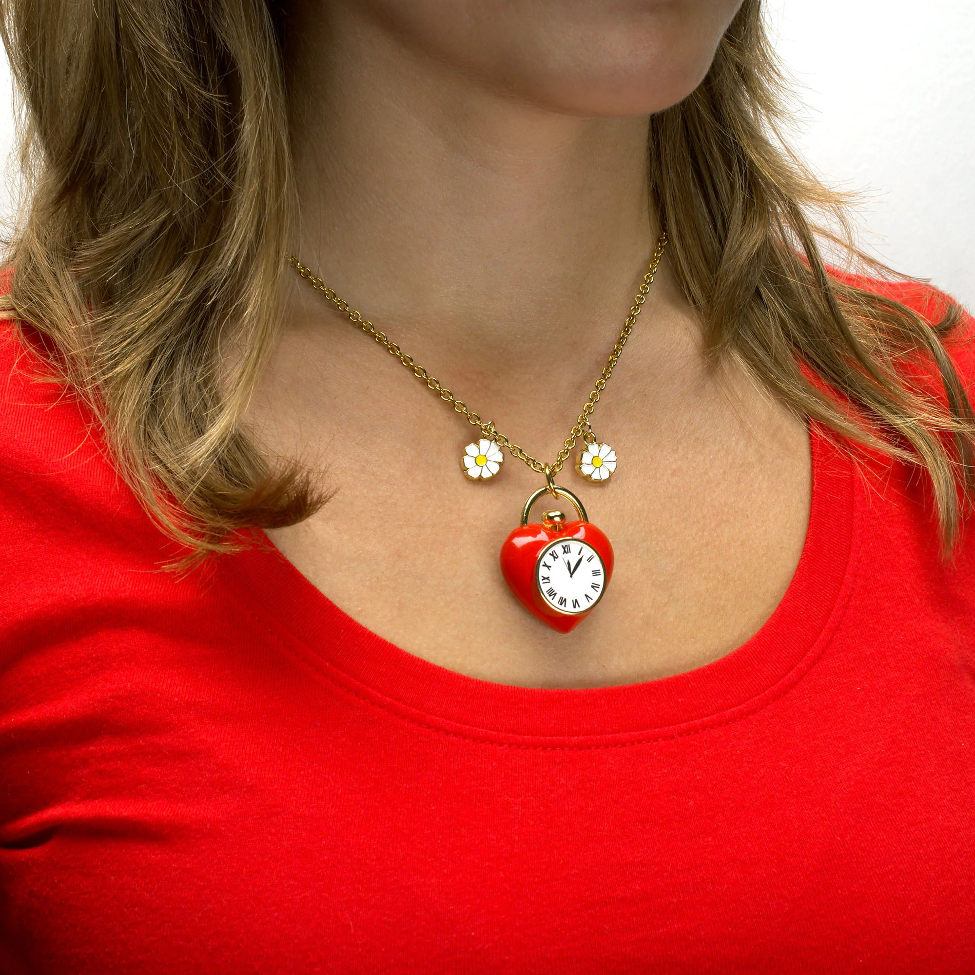 The Wizard of Oz Tin Man’s Clock Heart Pendant Necklace - Image 6