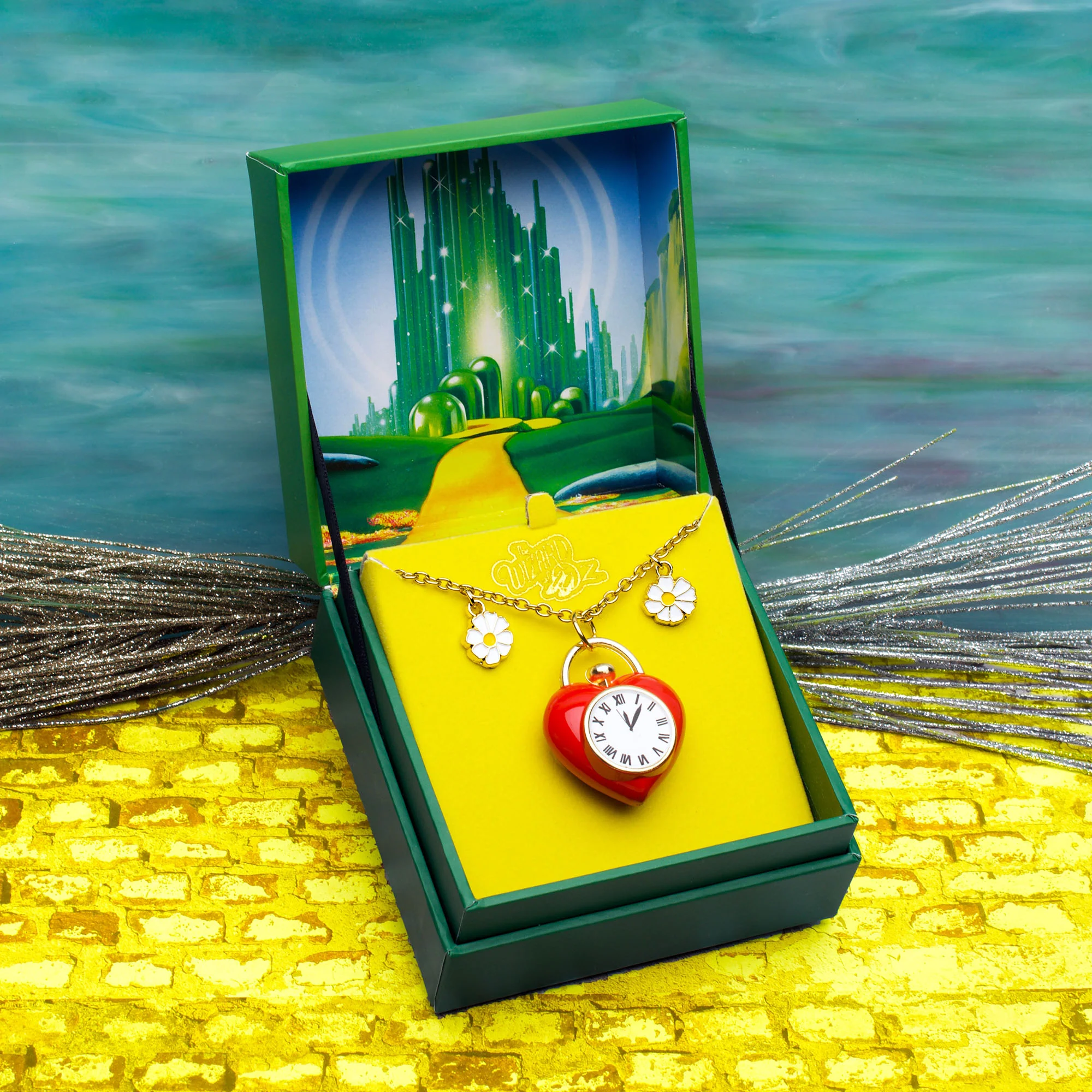 The Wizard of Oz Tin Man’s Clock Heart Pendant Necklace - Image 7