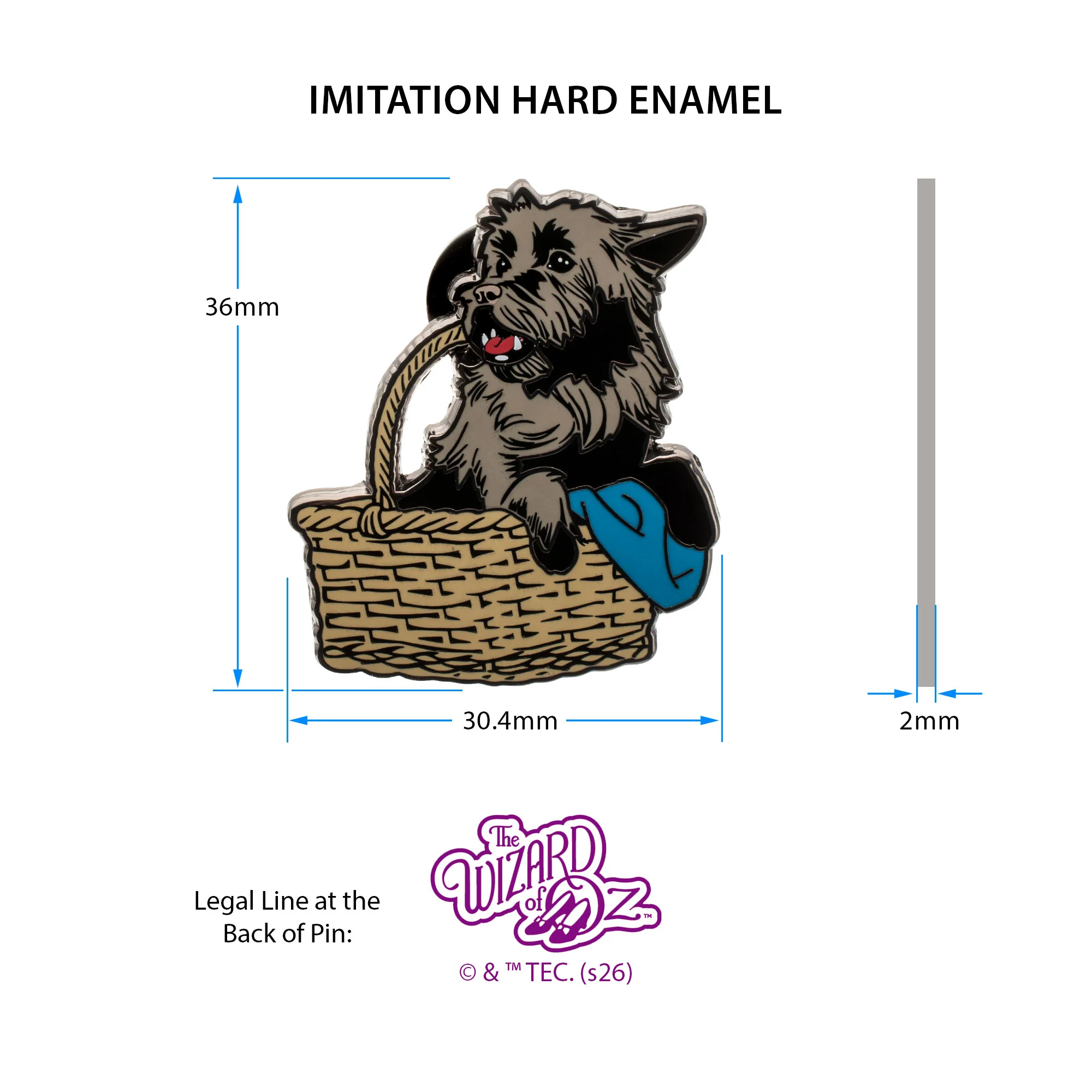 The Wizard of Oz Toto in Basket Pin - Image 6
