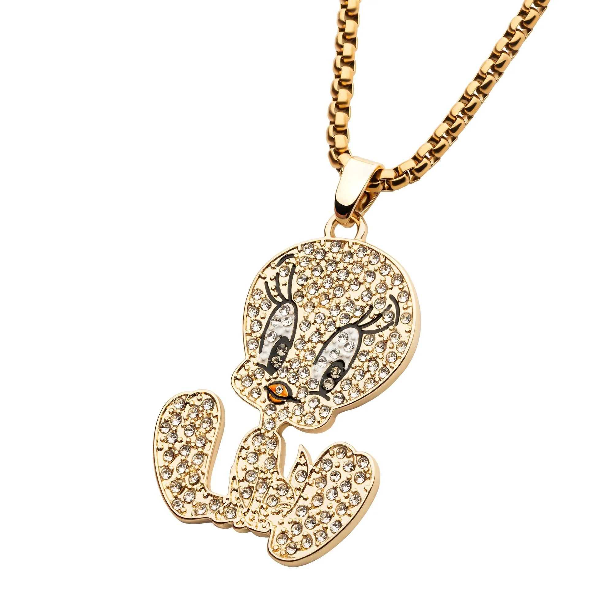 Lonney Tunes Tweety Bird Gold Plated Gemmed Pendants - Image 4