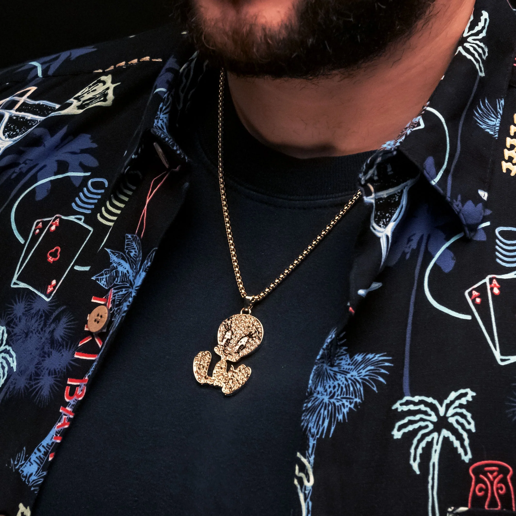Lonney Tunes Tweety Bird Gold Plated Gemmed Pendants - Image 7