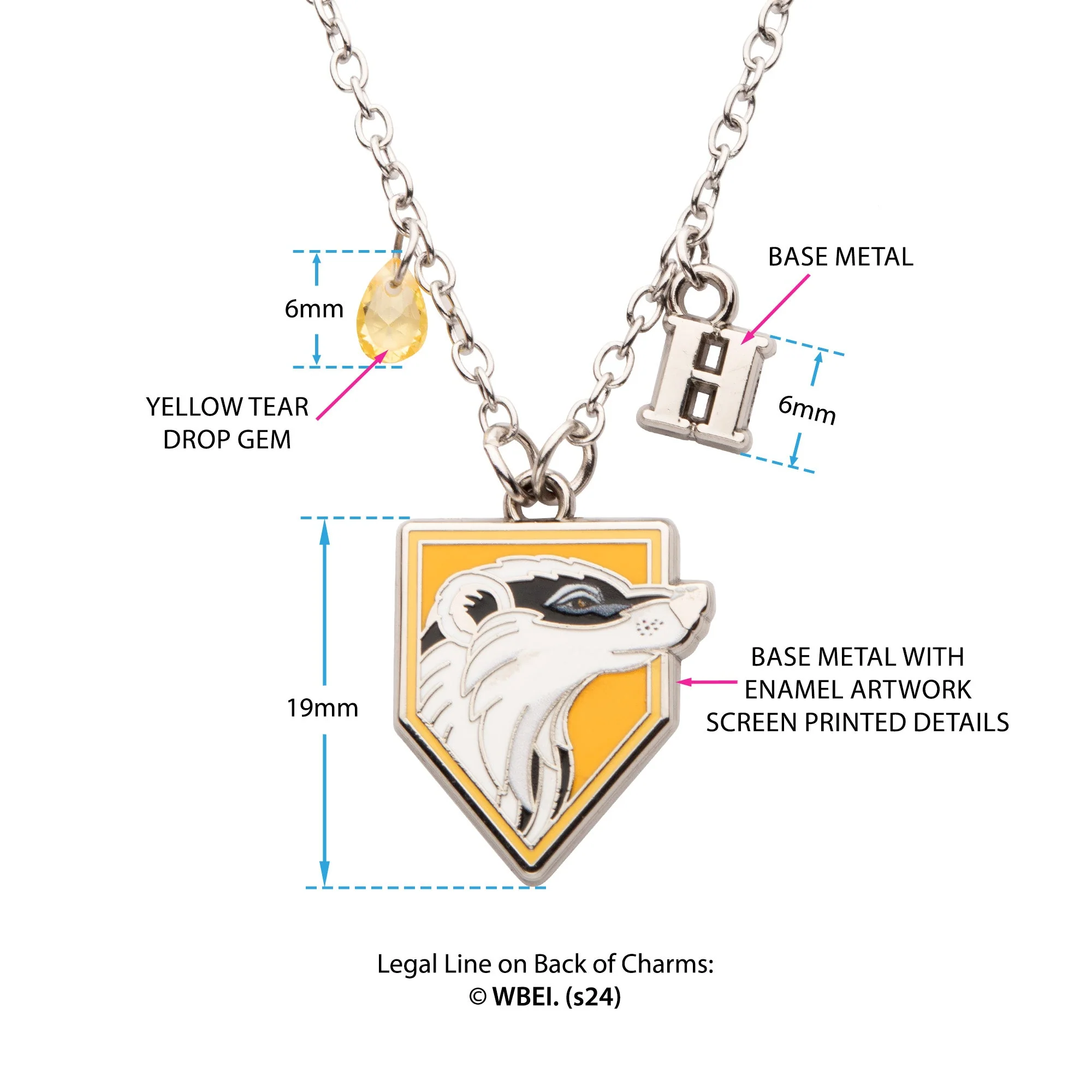 Harry Potter Hufflepuff Pendant Necklace - Image 3