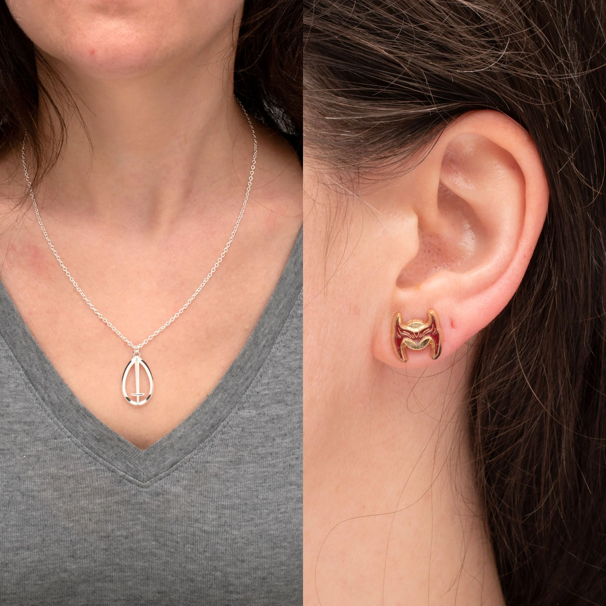 Marvel Wandavision Necklace & Earring Set - Image 3