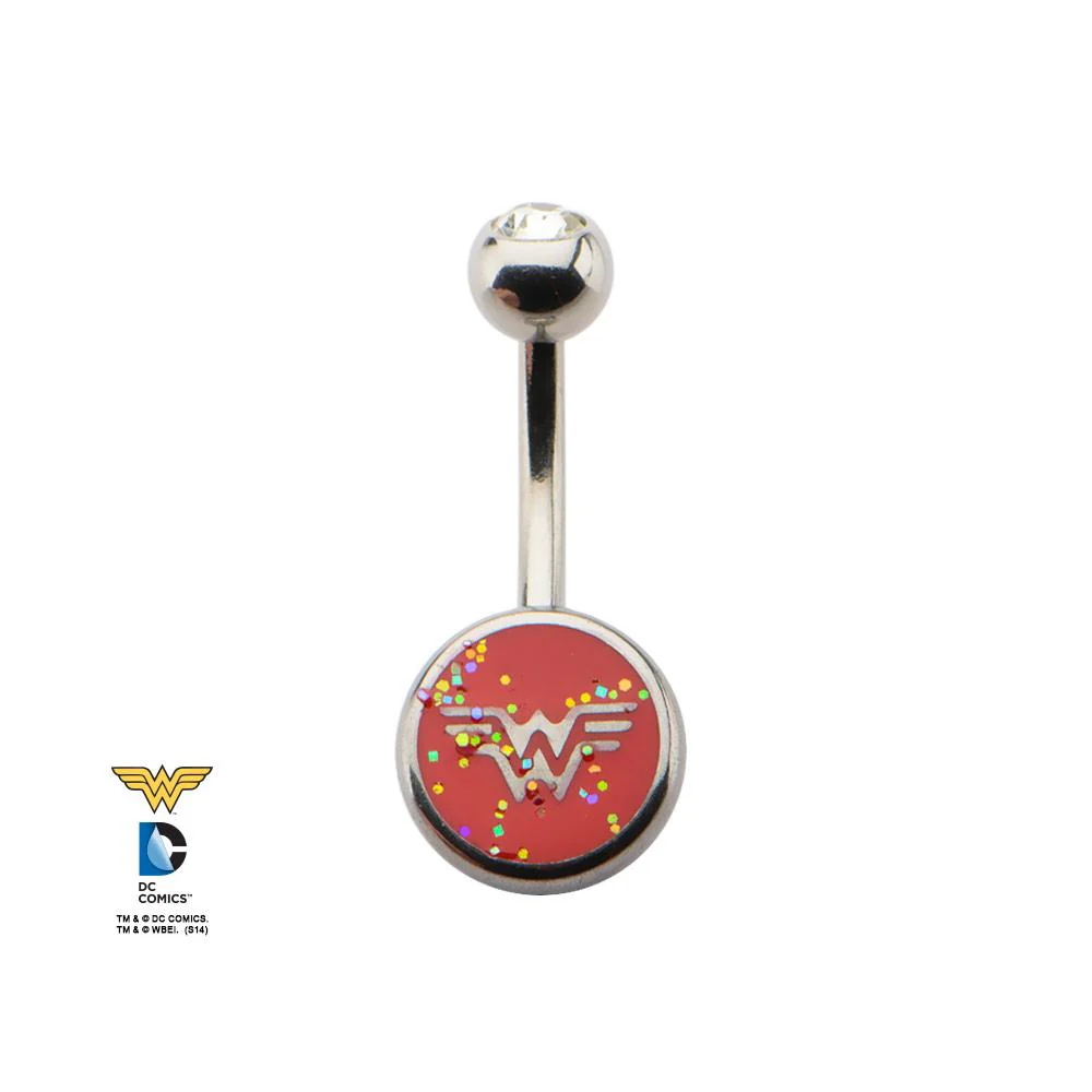 DC Comics Sprinkled Wonder Woman Logo Fixed Navel - Image 4