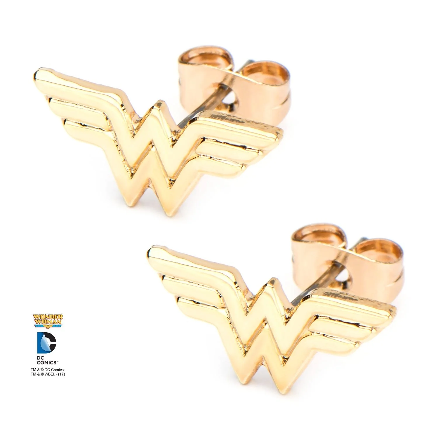 DC Comics Wonder Woman Logo Stud Earrings - Image 3